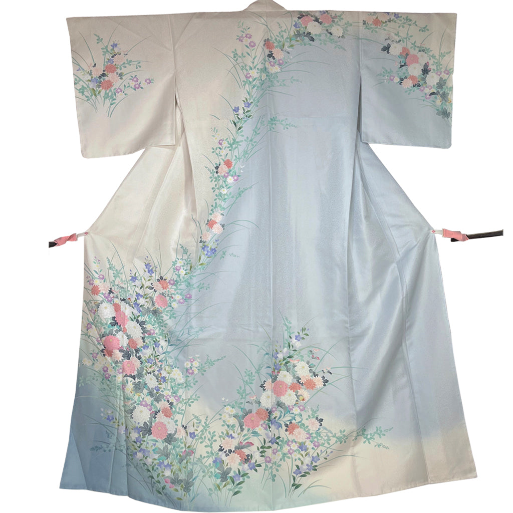 着物　正絹　あずき色　付下げ 訪問着、付下げ、色無地 | kimono tento