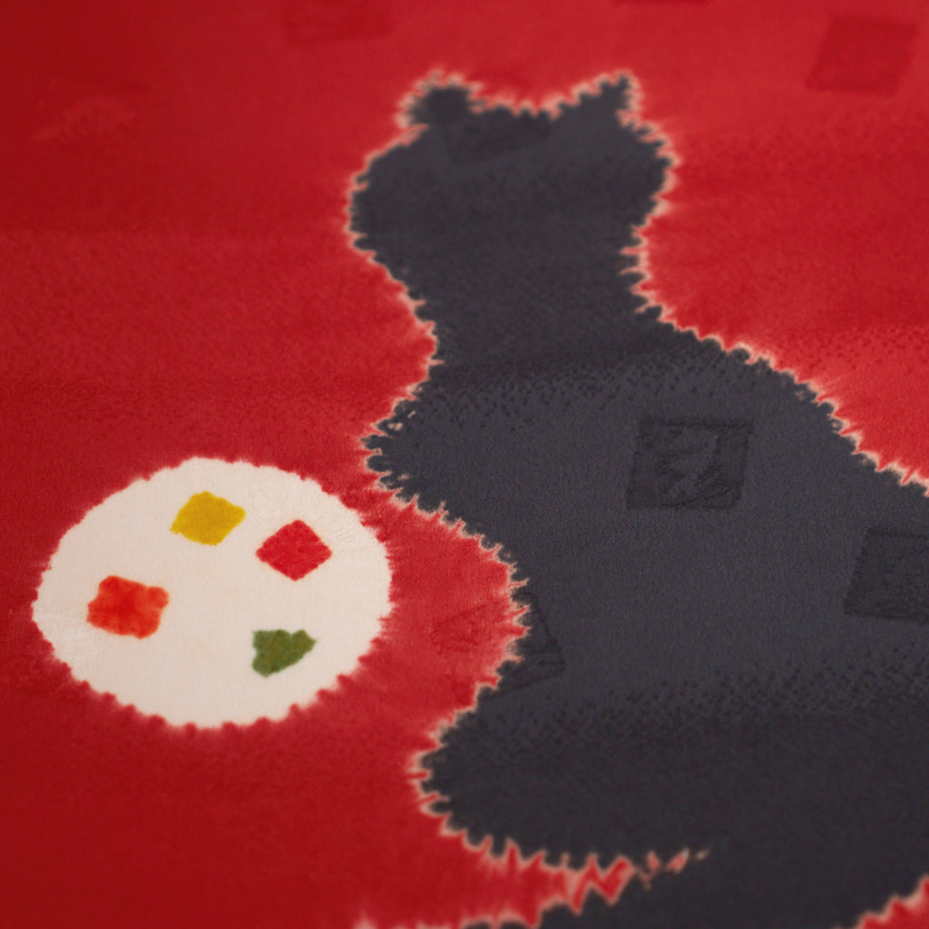襦袢 正絹 単用反物 猫柄 - 京都 着物屋 Furouya Kimono – FUROUYA KIMONO